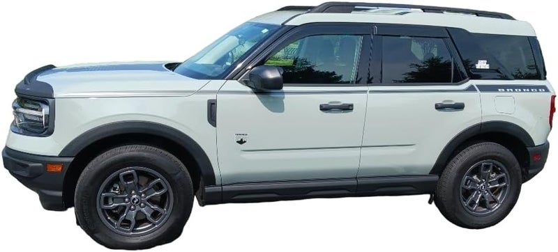 Optimal Co 2021-2026 Tape-On Rain Guards for Ford Bronco Side Window Visor Deflectors Sport Big Bend Outer Banks Badlands 2022 2023 2024 2025 - Image 2